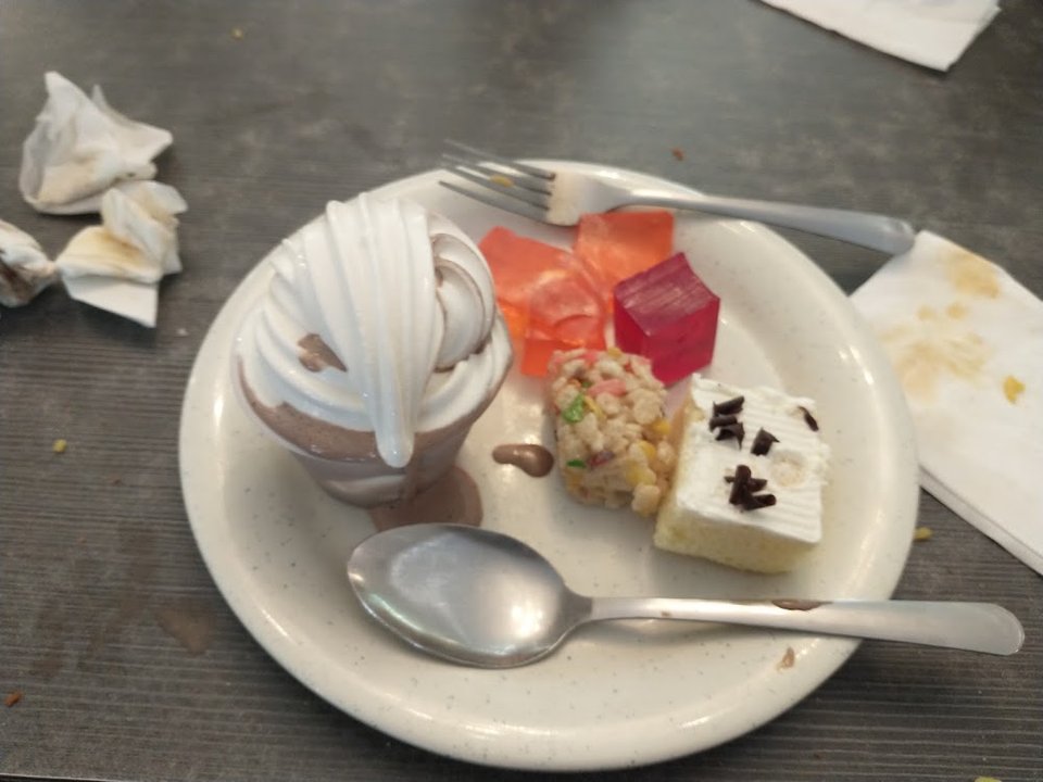 Ice Cream with Jello and Rice Crackers